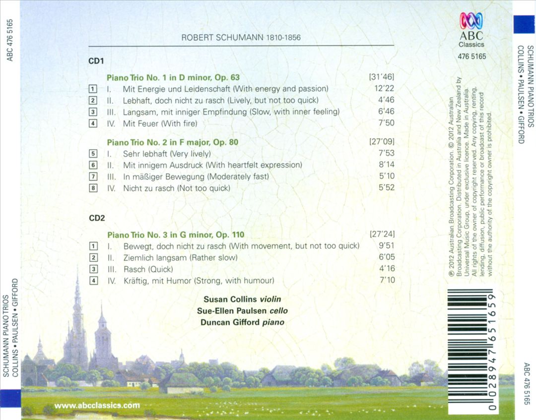 Schumann: Piano Trios cover art