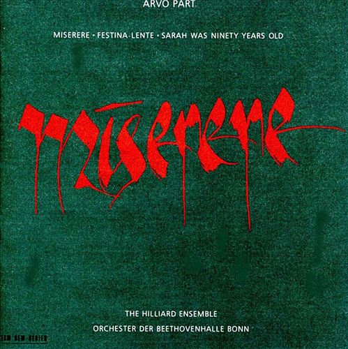 Pärt: Miserere cover art
