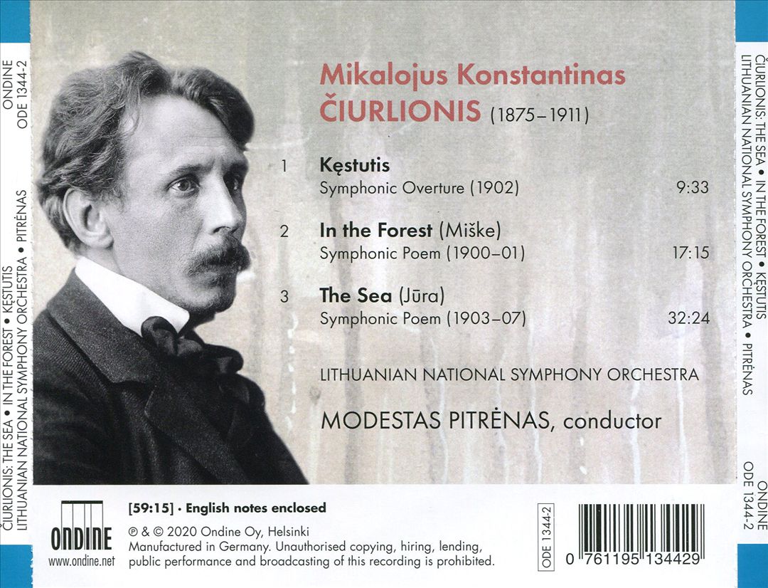 Ciurlionis: The Sea; In the Forest; Kestutis Overture cover art