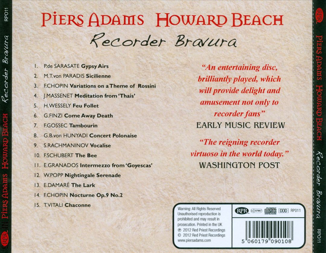 Recorder Bravura cover art