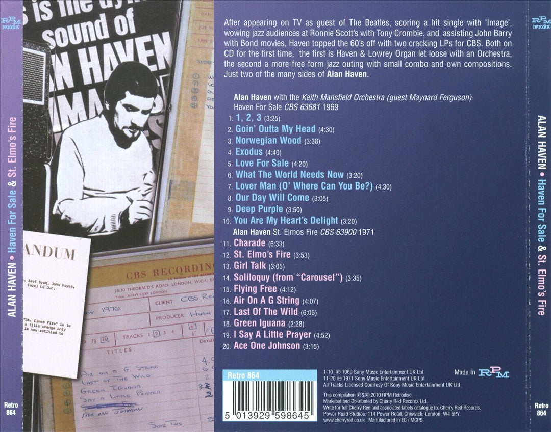 Haven for Sale/St Elmo's Fire cover art