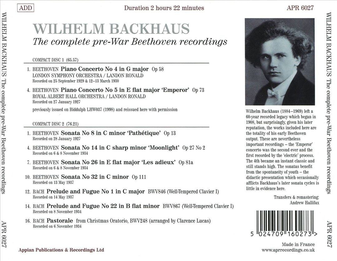 complete pre-War Beethoven recordings cover art