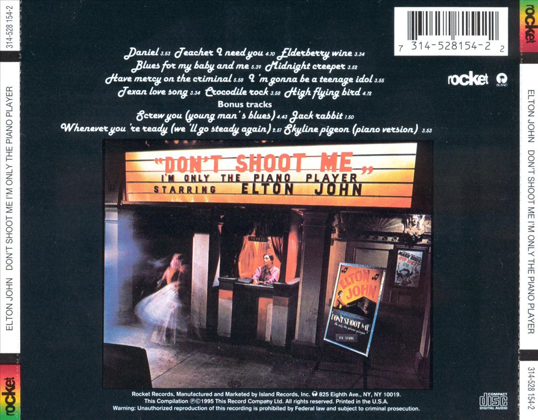 Don't Shoot Me I'm Only the Piano Player cover art