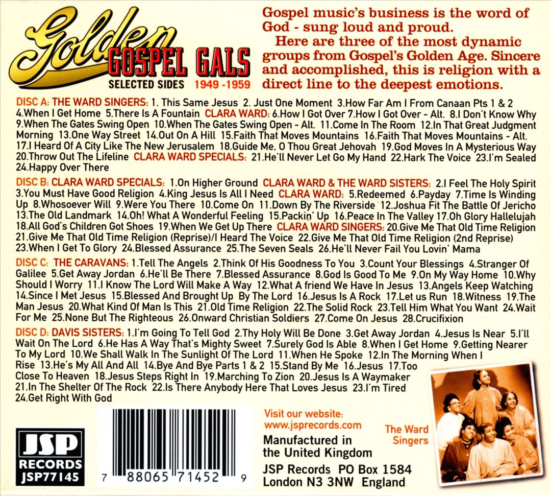 Golden Gospel Gals: Selected Sides 1949-1959 cover art