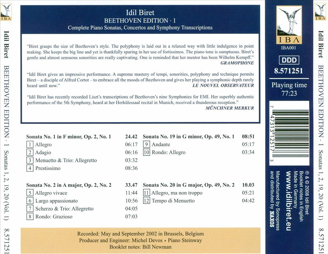 Beethoven: Piano Sonatas, Vol. 1 cover art