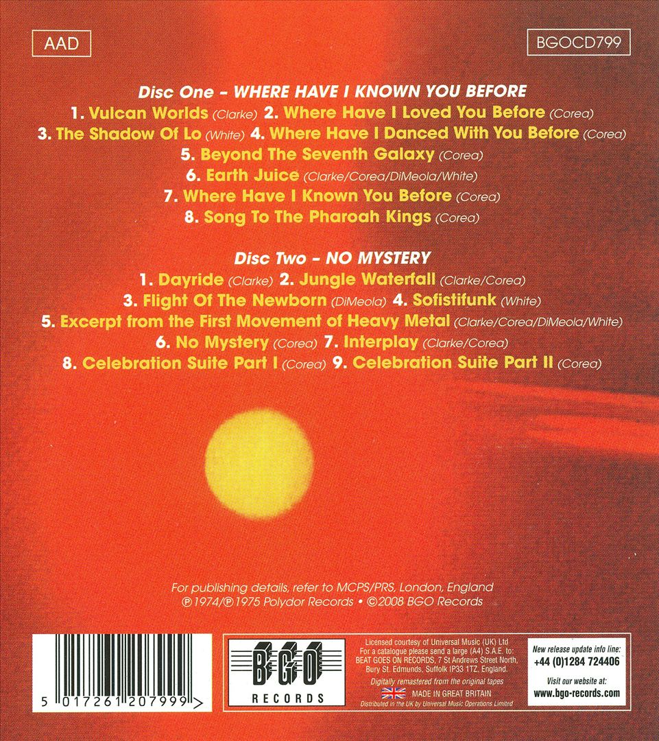 Where Have I Known You Before/No Mystery cover art