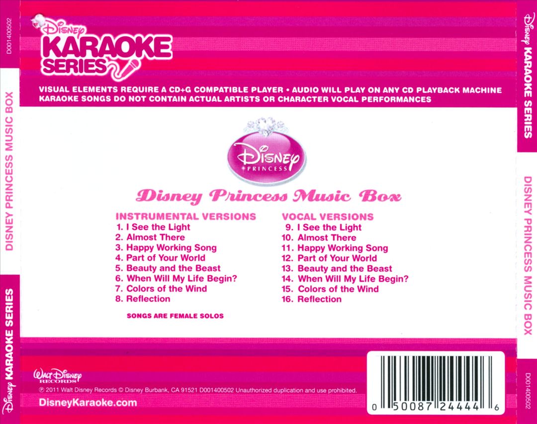 Disney's Karaoke Series: Disney Princess Music Box cover art