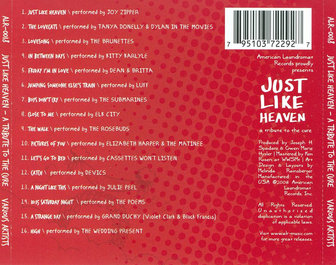 Just Like Heaven: A Tribute to the Cure cover art