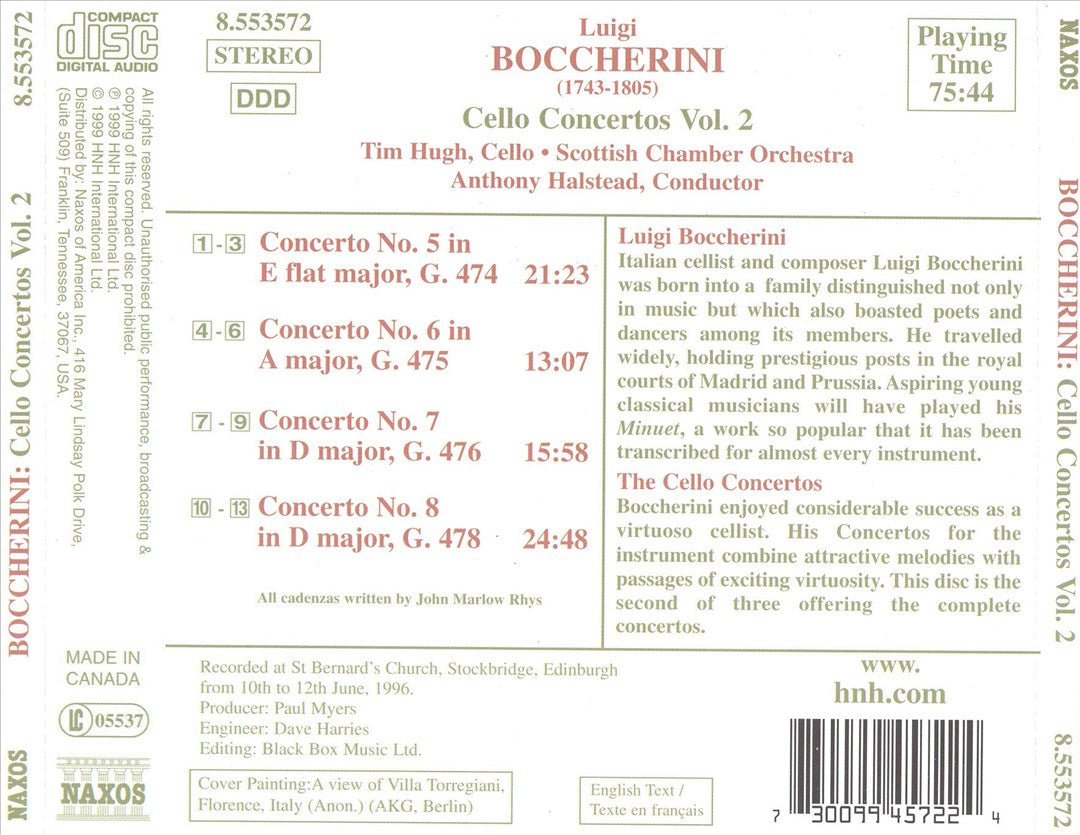 Boccherini: Cello Concertos, Vol. 2 cover art