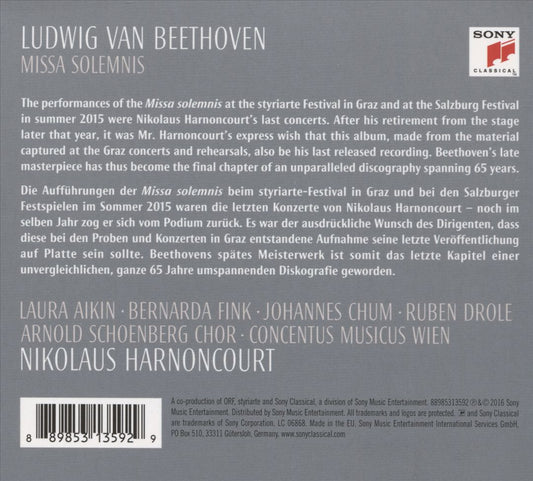 Beethoven: Missa Solemnis cover art