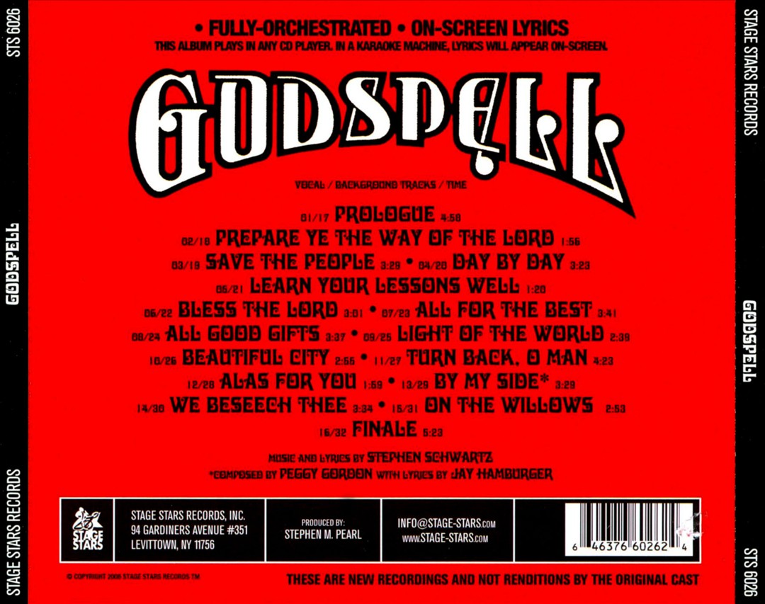 Karaoke: Godspell [Stage Stars] cover art