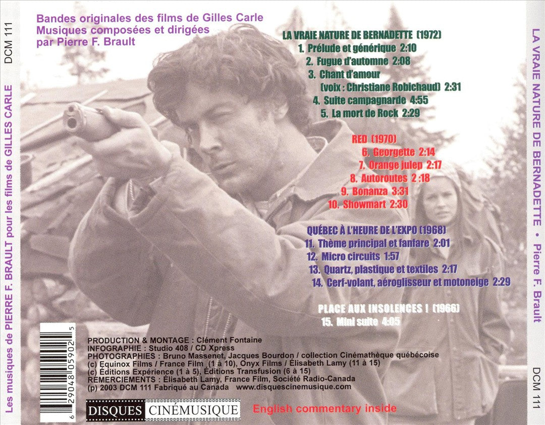 Vraie Nature de Bernadette et Autres Musiques de Pierre F. Brault pour les Films de Gilles Carte cover art