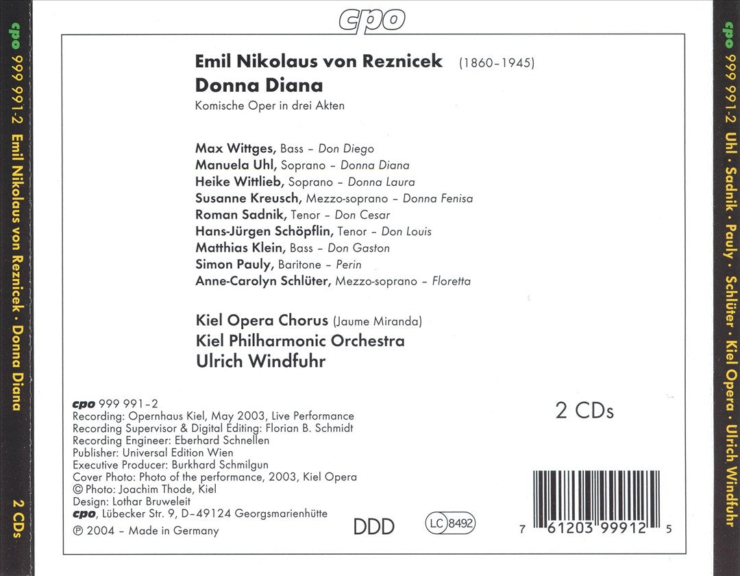 Emil Nikolaus von Reznicek: Donna Diana cover art