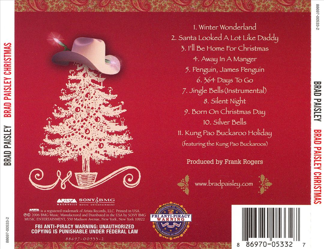 A Brad Paisley Christmas cover art