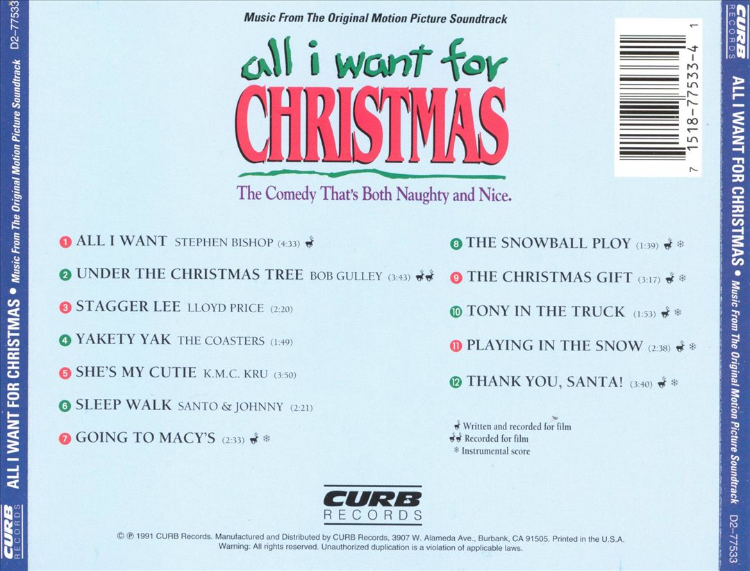 All I Want for Christmas [Soundtrack] cover art