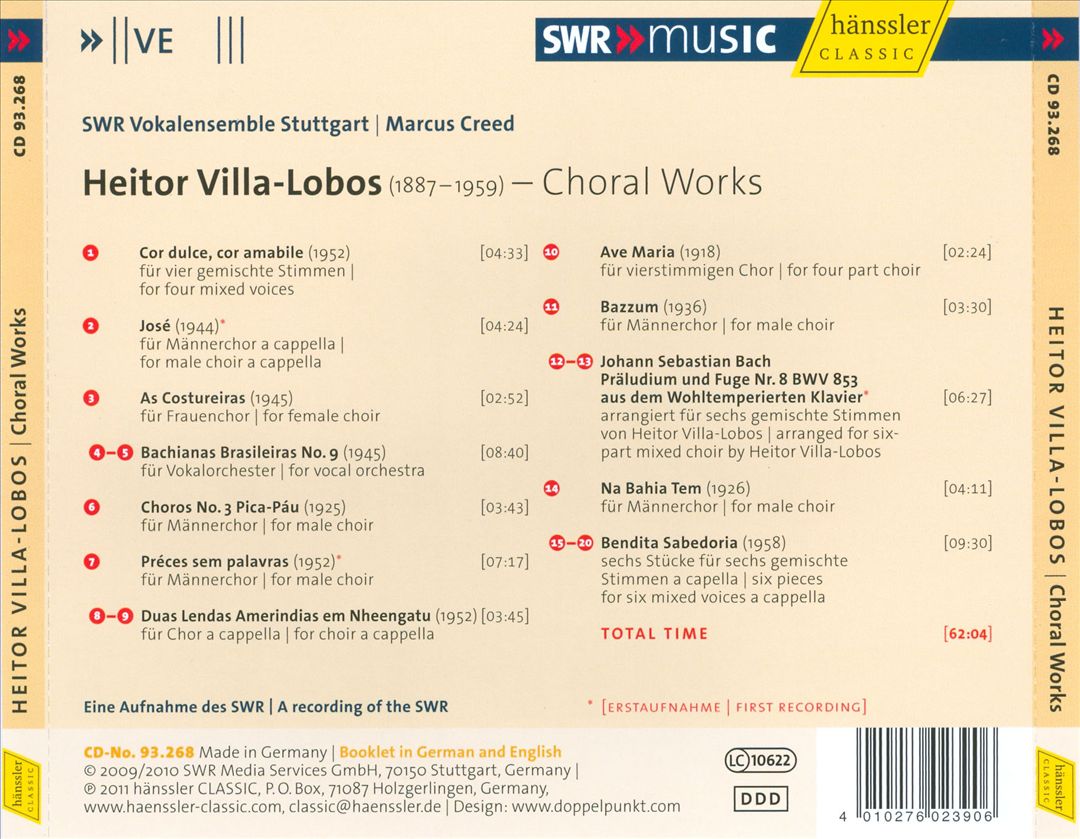 Villa-Lobos: Choral Works cover art