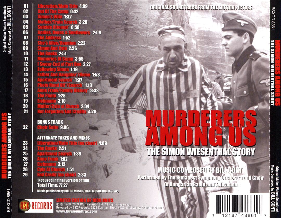 Murderers Among Us: The Simon Wiesenthal Story [Original Soundtrack] cover art