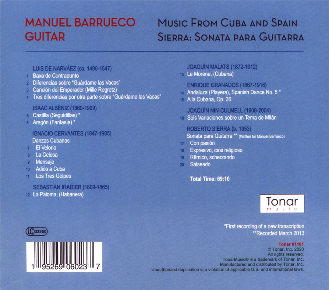 Music from Cuba & Spain; Sierra: Sonata para Guitarra cover art