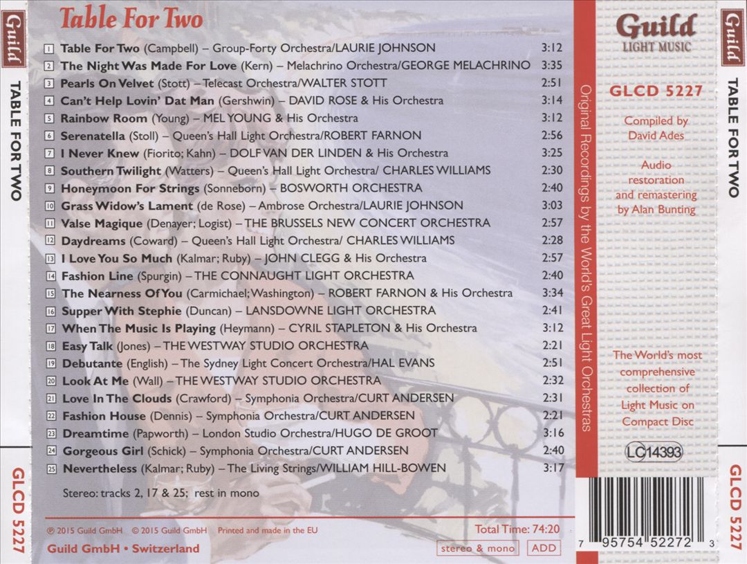 Golden Age of Light Music: Table for Two cover art
