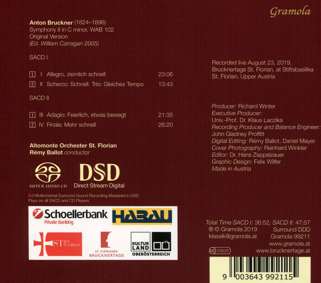 Anton Bruckner: Symphonie II - Erstfassung 1872 cover art