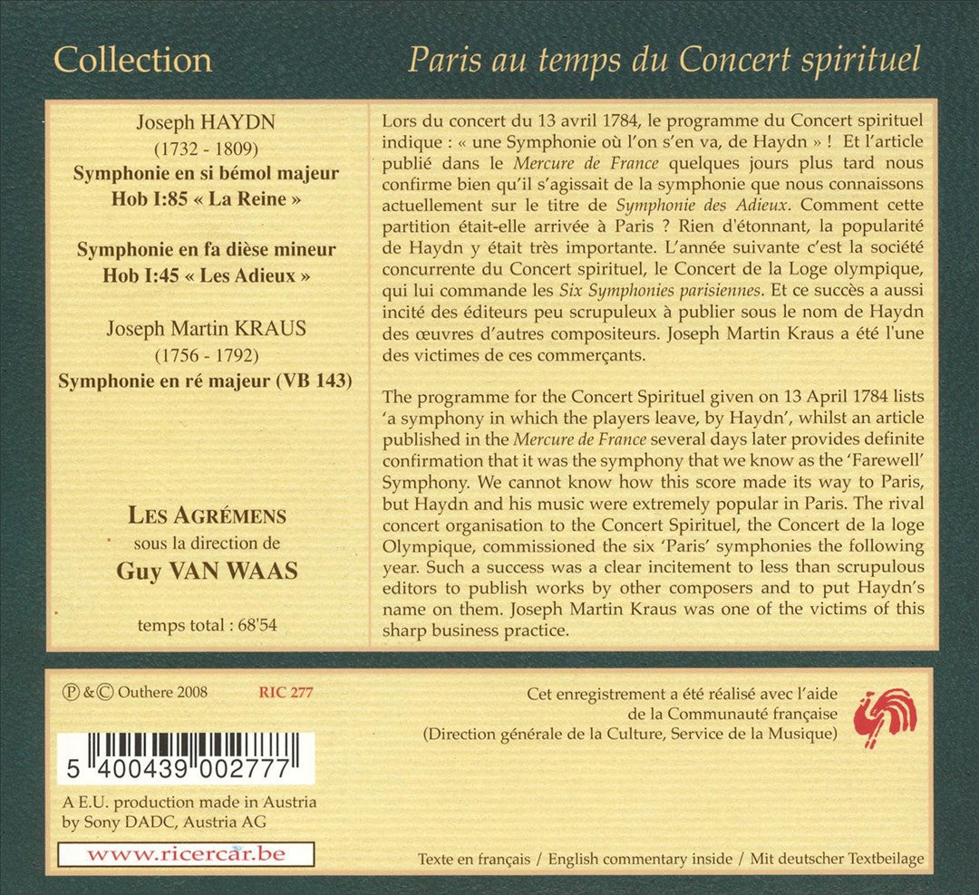 Haydn à Paris cover art