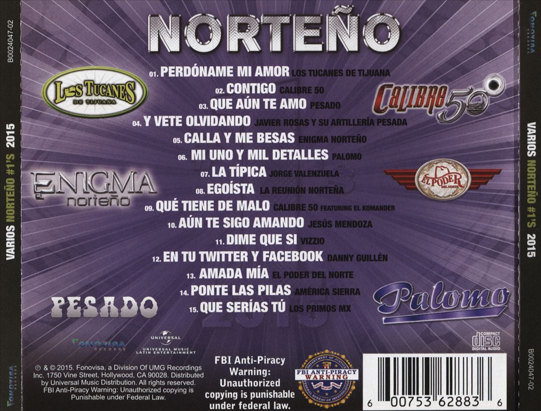 Norteño No. 1's 2015 cover art