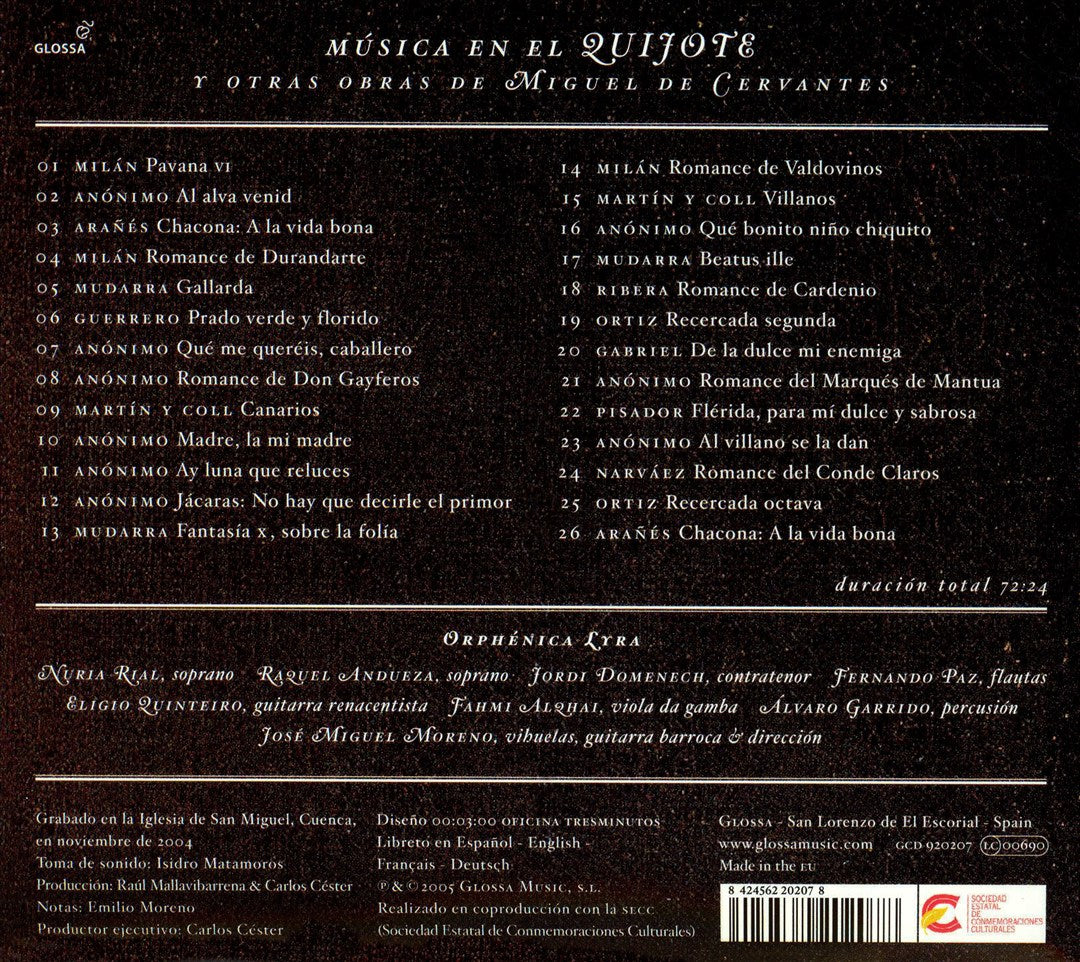 Música en el Quijote y otras obras de Miguel de Cervantes cover art