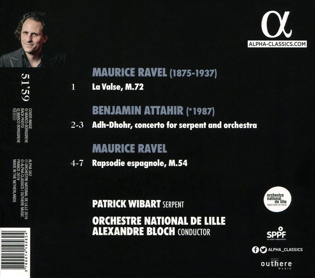 Ravel: Valse; Rapsodie Espagnole; Attahir: Adh-Dhohr cover art