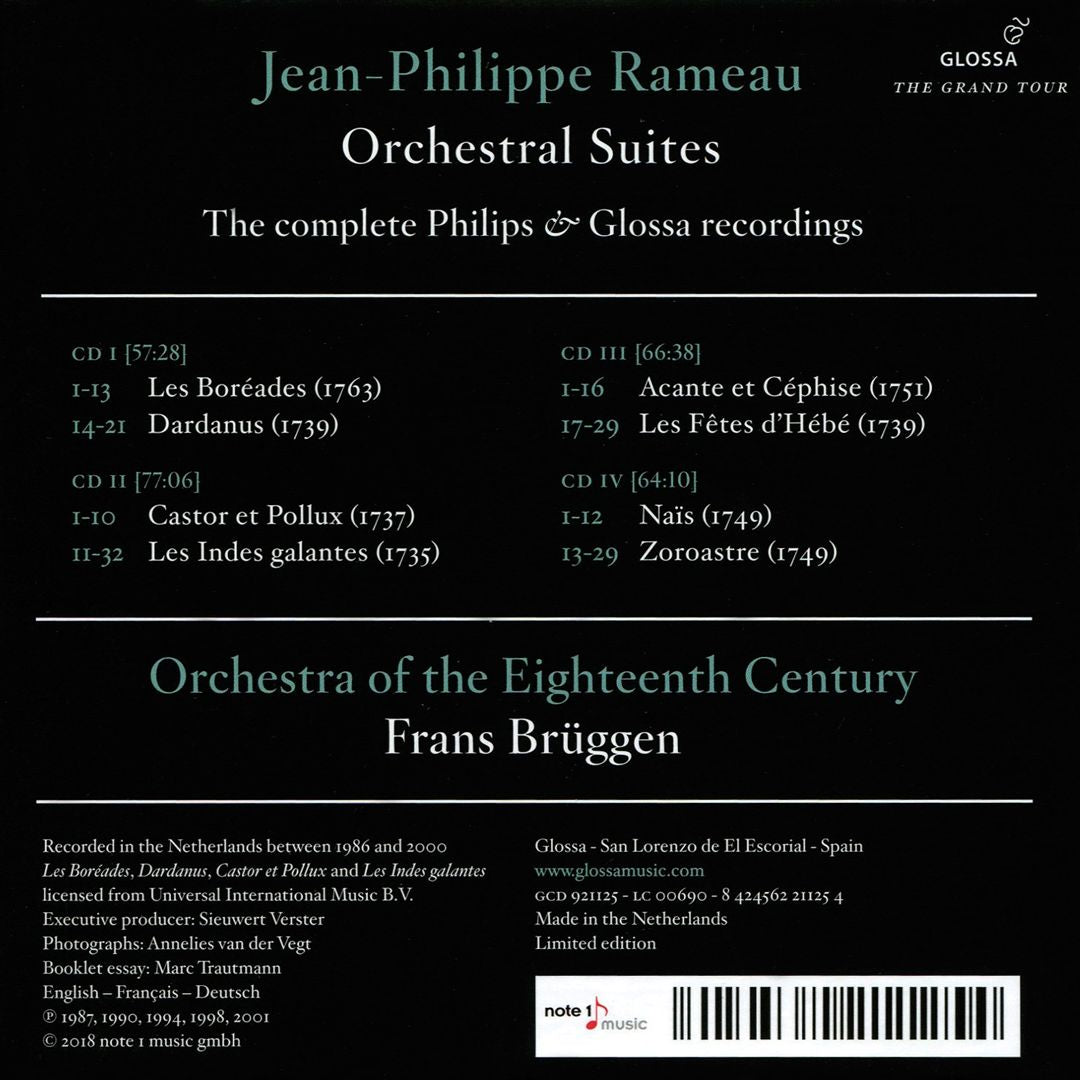 Jean-Philippe Rameau: Orchestral Suites [4 Discs] cover art