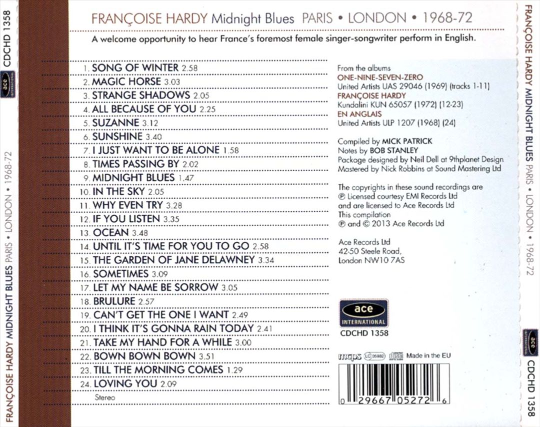 Midnight Blues: Paris/London 1968-72 cover art