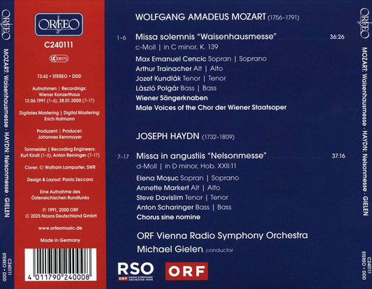 Mozart: Waisenhausmesse, K. 139; Haydn: Nelsonmesse, Hob. XXII:11 cover art