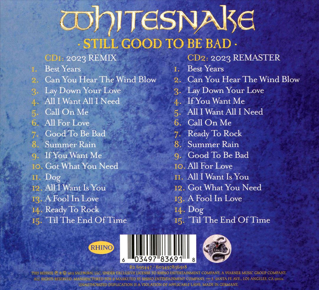 Still Good to Be Bad cover art