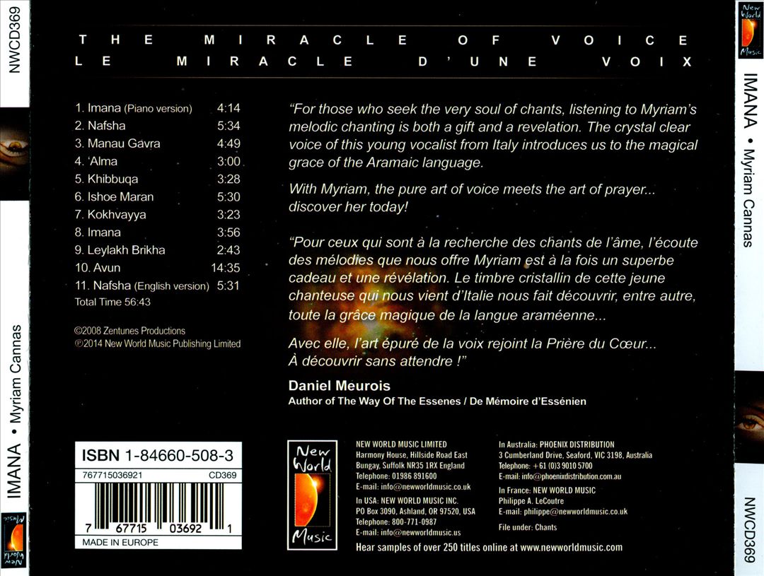 Imana: Aramaic Chants cover art