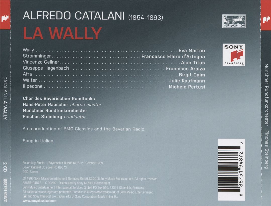 Catalani: La Wally cover art