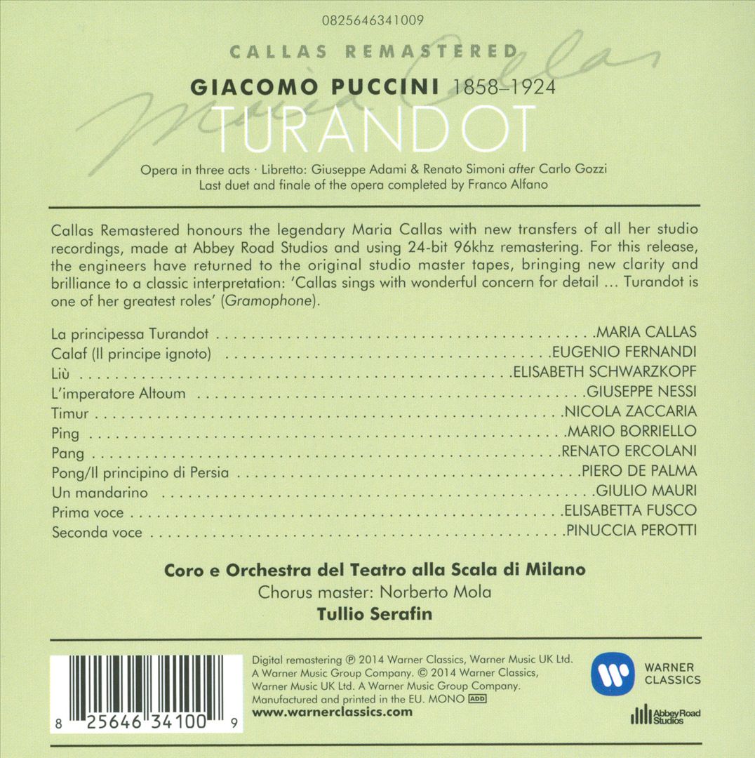 Puccini: Turandot cover art
