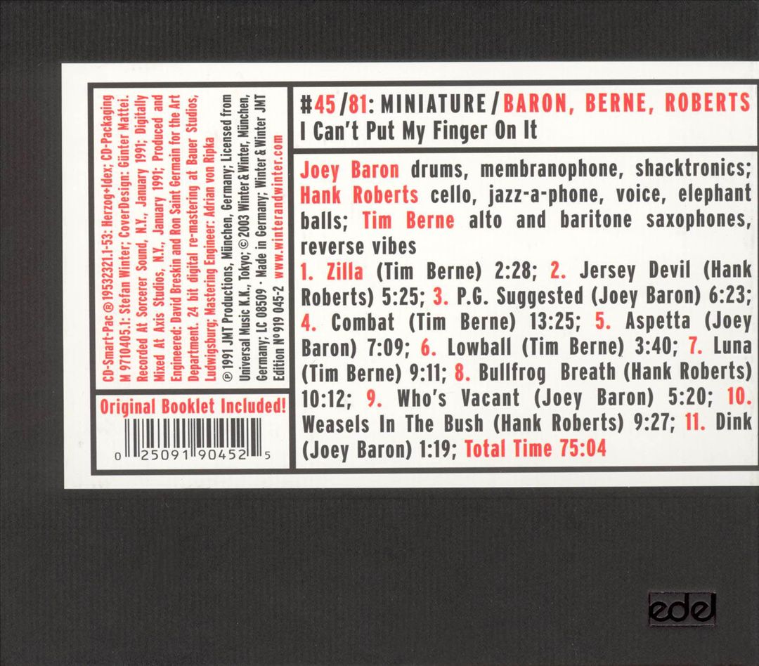 I Can't Put My Finger on It cover art