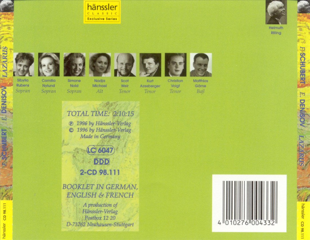 Schubert: Lazarus, D 689 [Fragment] cover art