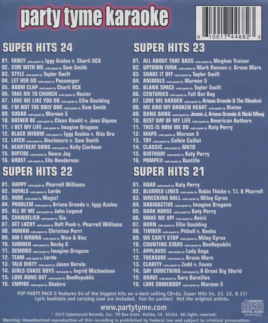 Party Tyme Karaoke: Pop Party Pack, Vol. 6 cover art