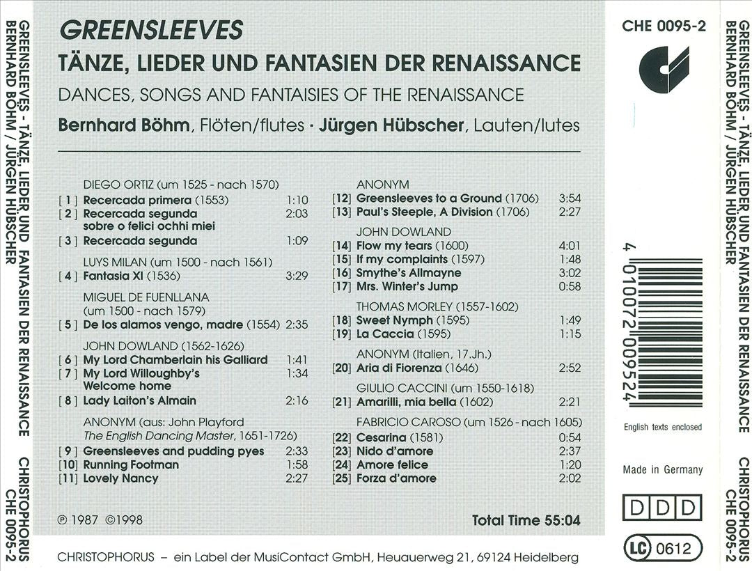 Greensleeves: Tänze, Lieder & Fantasien der Renaissance cover art