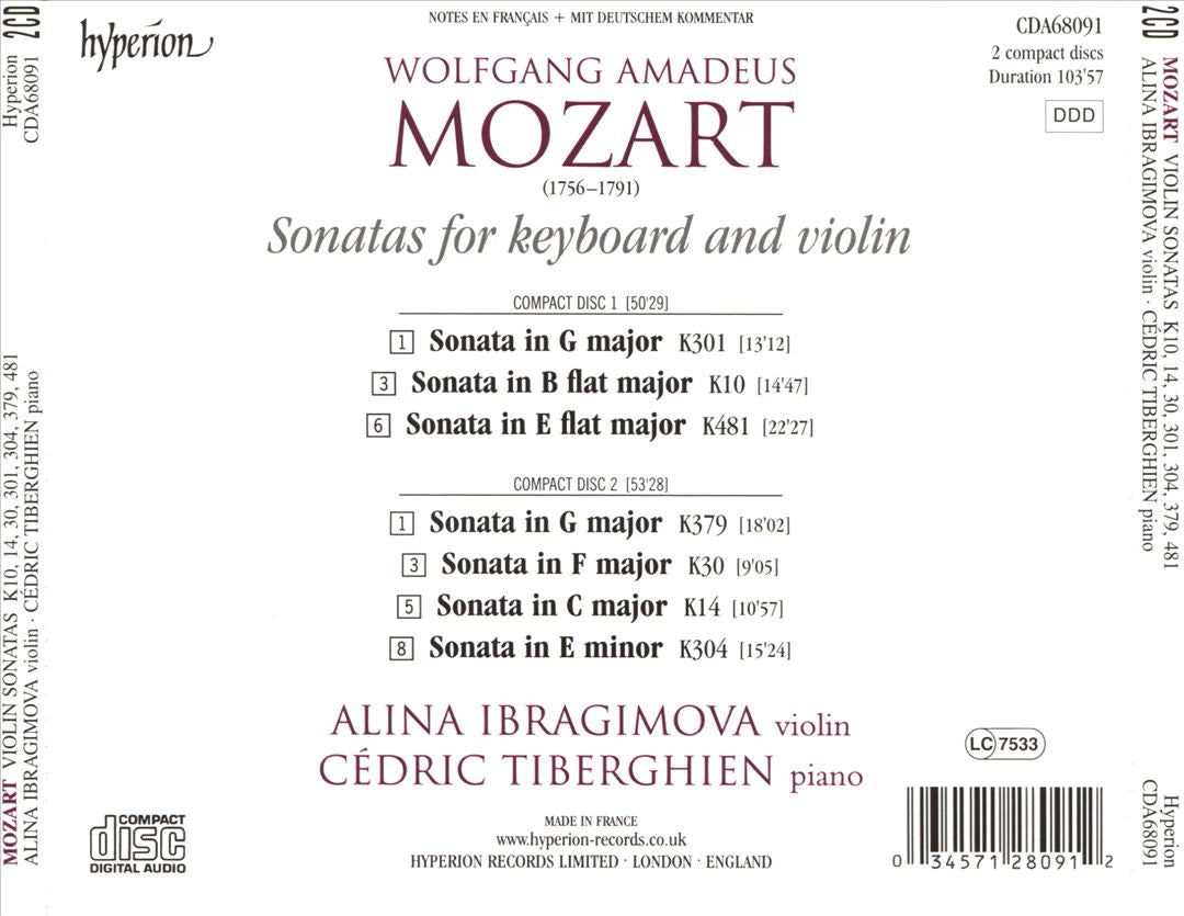 Mozart: Violin Sonatas Nos. 5, 9, 15, 18, 21, 27 & 33 cover art