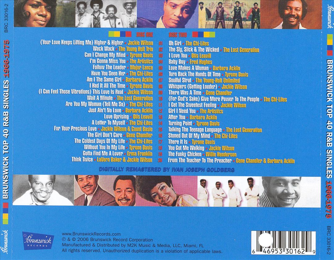Brunswick Top 40 R&B Singles 1966-1975 cover art