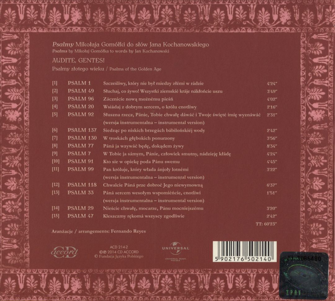 Audite, Gentes! cover art