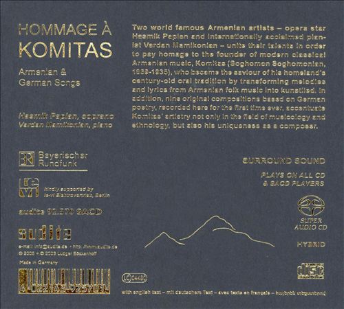 Hommage à Komitas: Armenian & German Songs  cover art