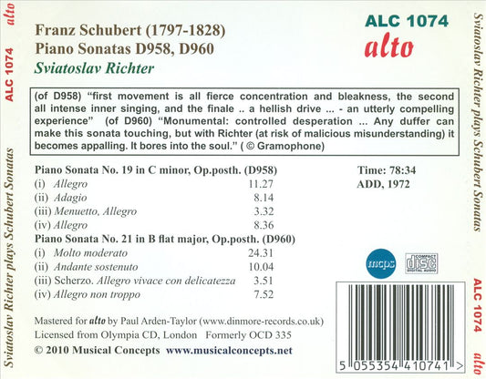 Schubert: Piano Sonatas D. 958, D. 960 cover art