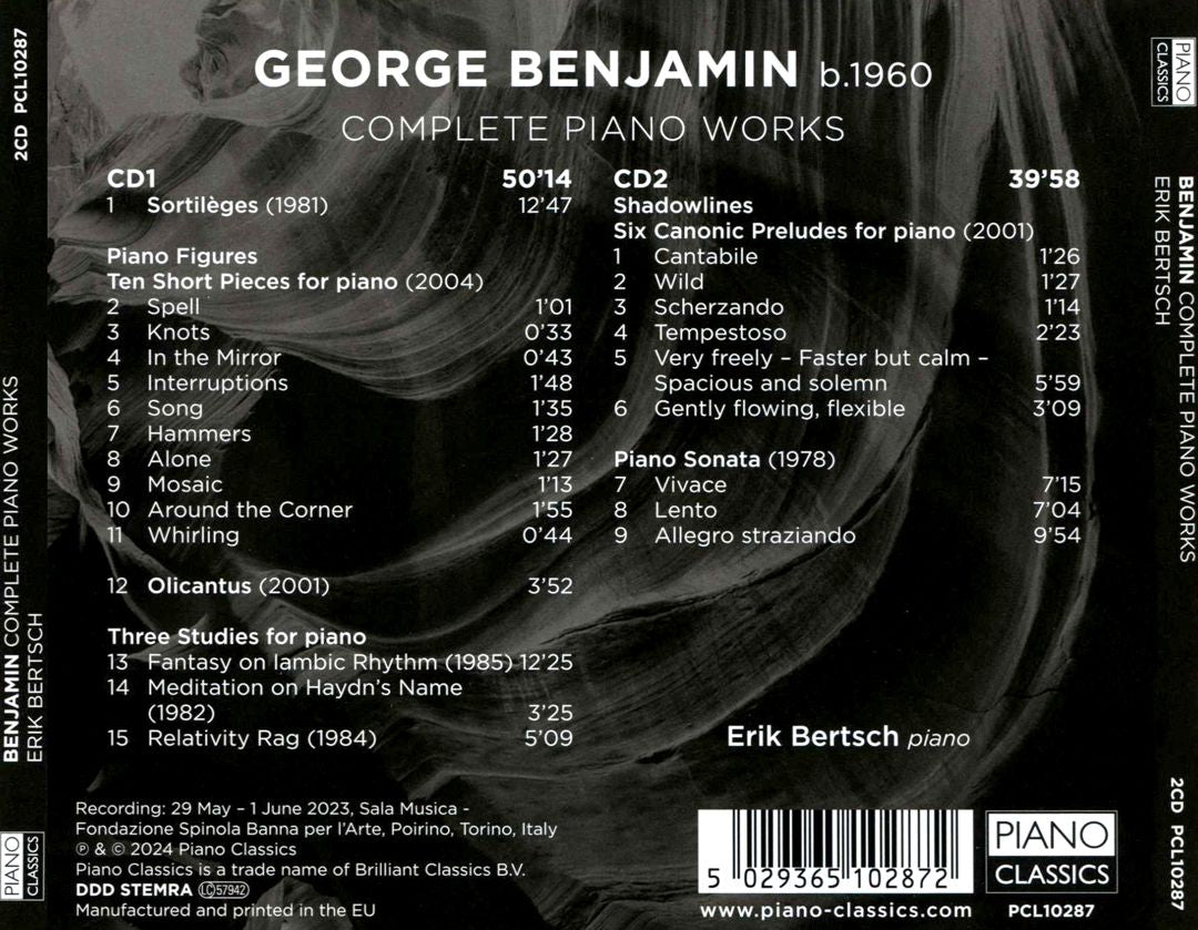 George Benjamin: Complete Piano Works cover art