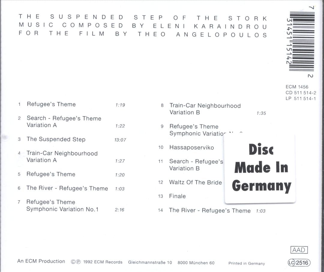 Suspended Step of the Stork [Music Composed for the Film] cover art