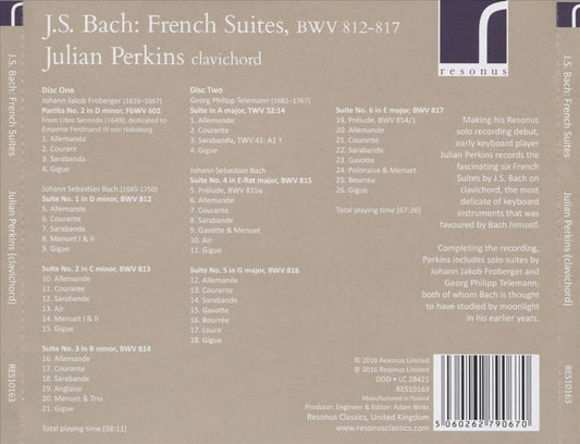 J.S. Bach: French Suites BWV 812-817 cover art