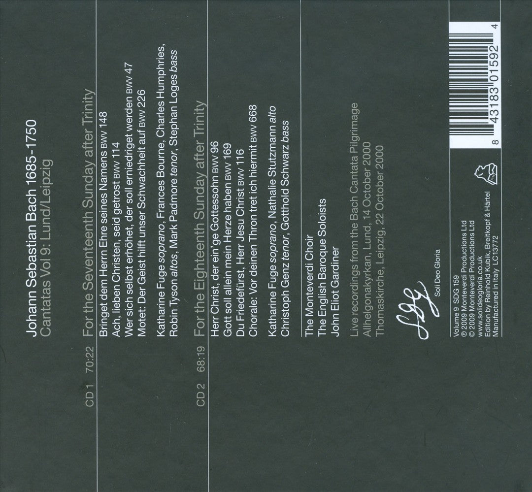 Bach Cantatas, Vol. 9: Lund/Leipzig cover art