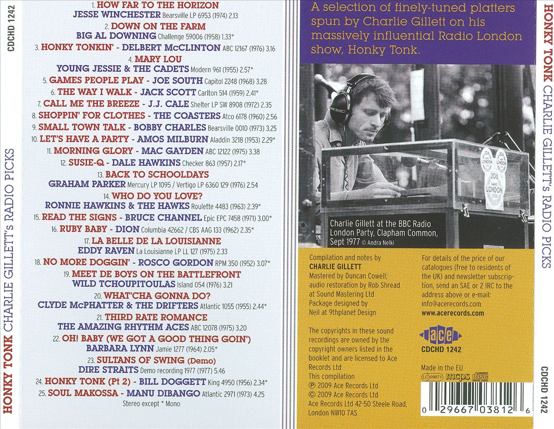 Honky Tonk: Charlie Gillett's Radio Picks cover art