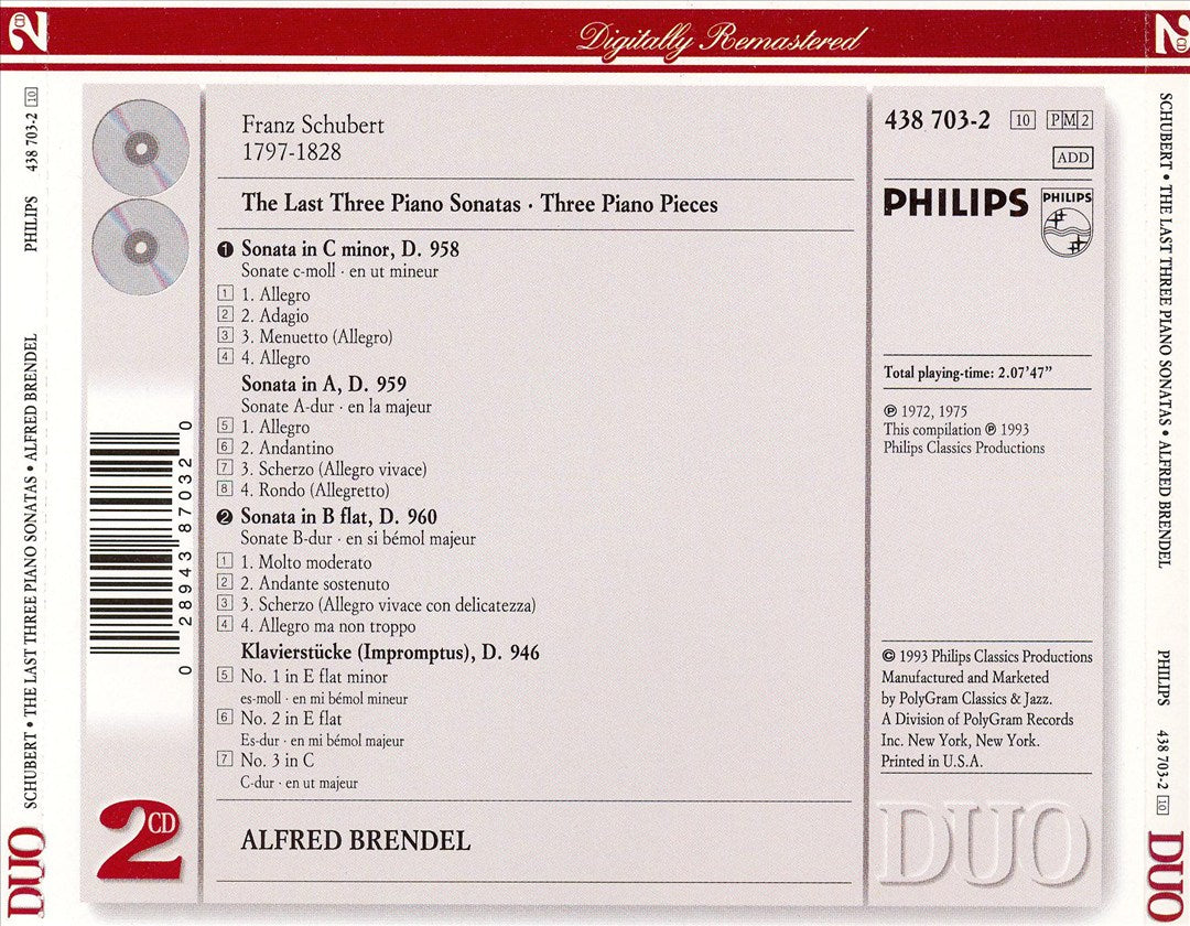 Schubert: The Last Three Piano Sonatas cover art